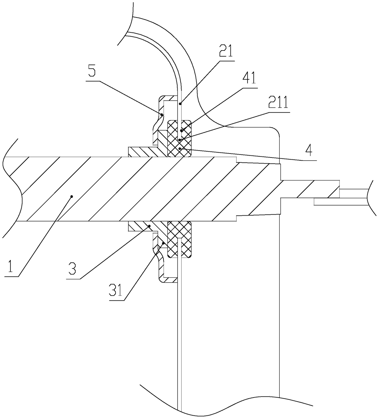 A reversible heating tube installation structure and electric oven