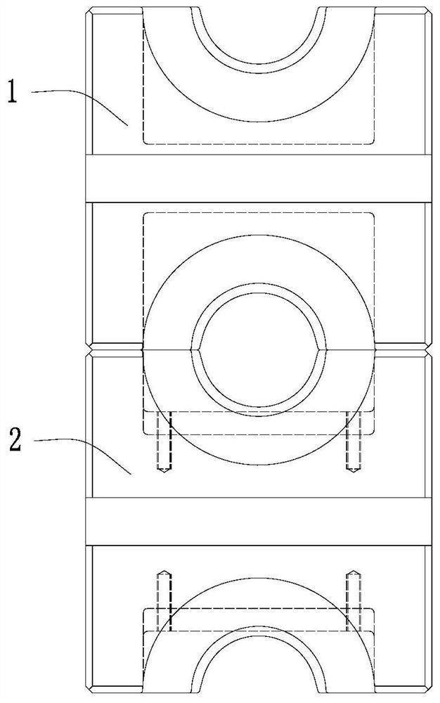 Short clamping semi-closed adjustable upsetting die