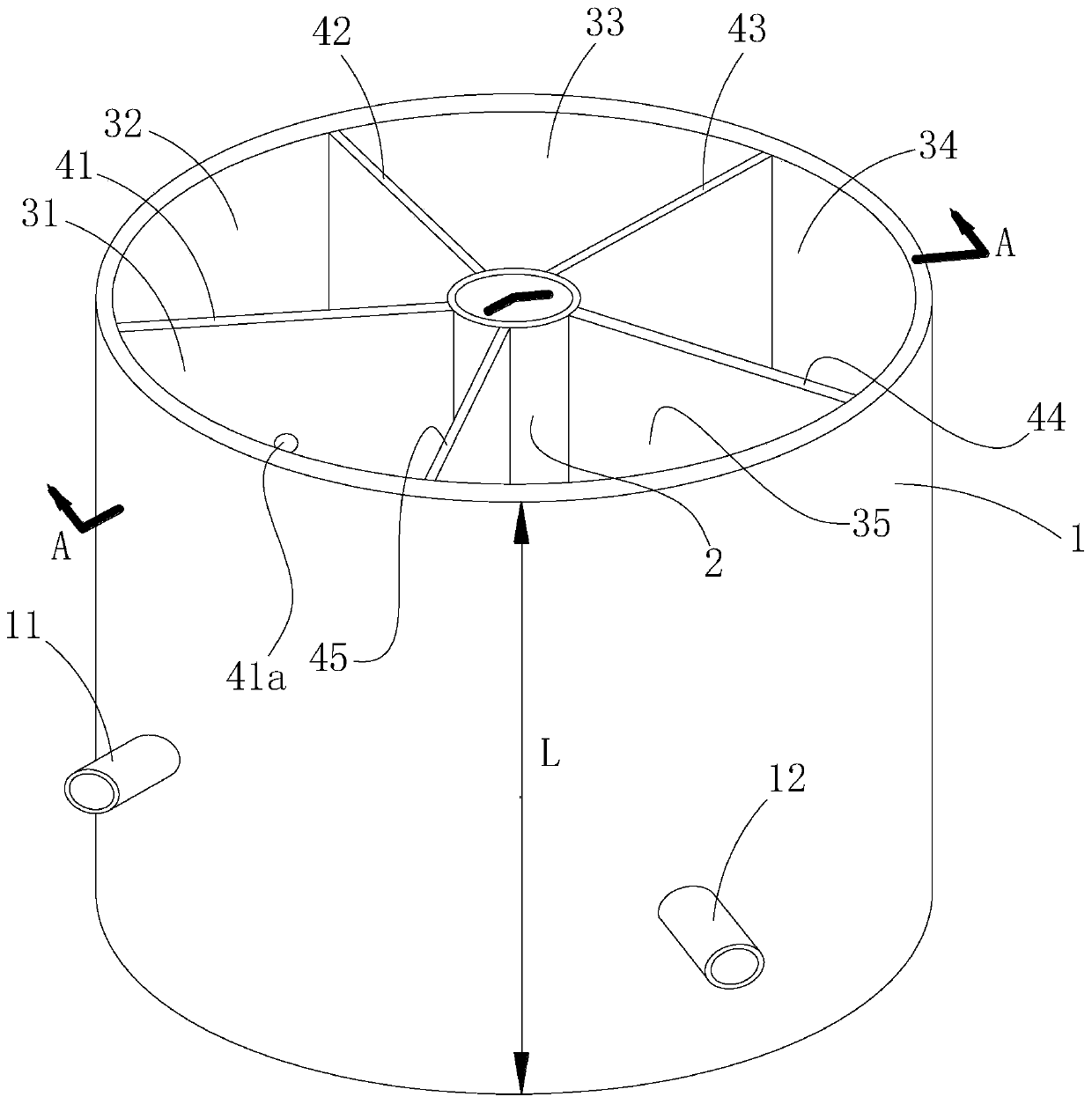 Annular multistage sedimentation tank for sewage treatment