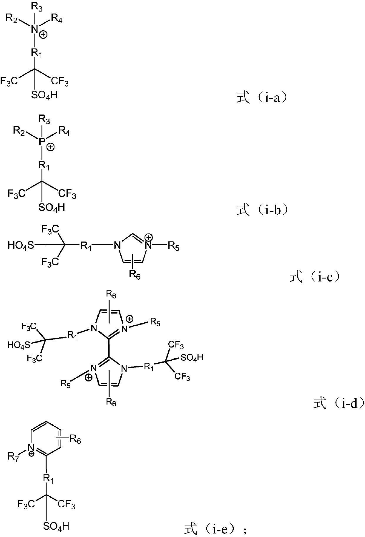 Ionic liquid, preparation method and application