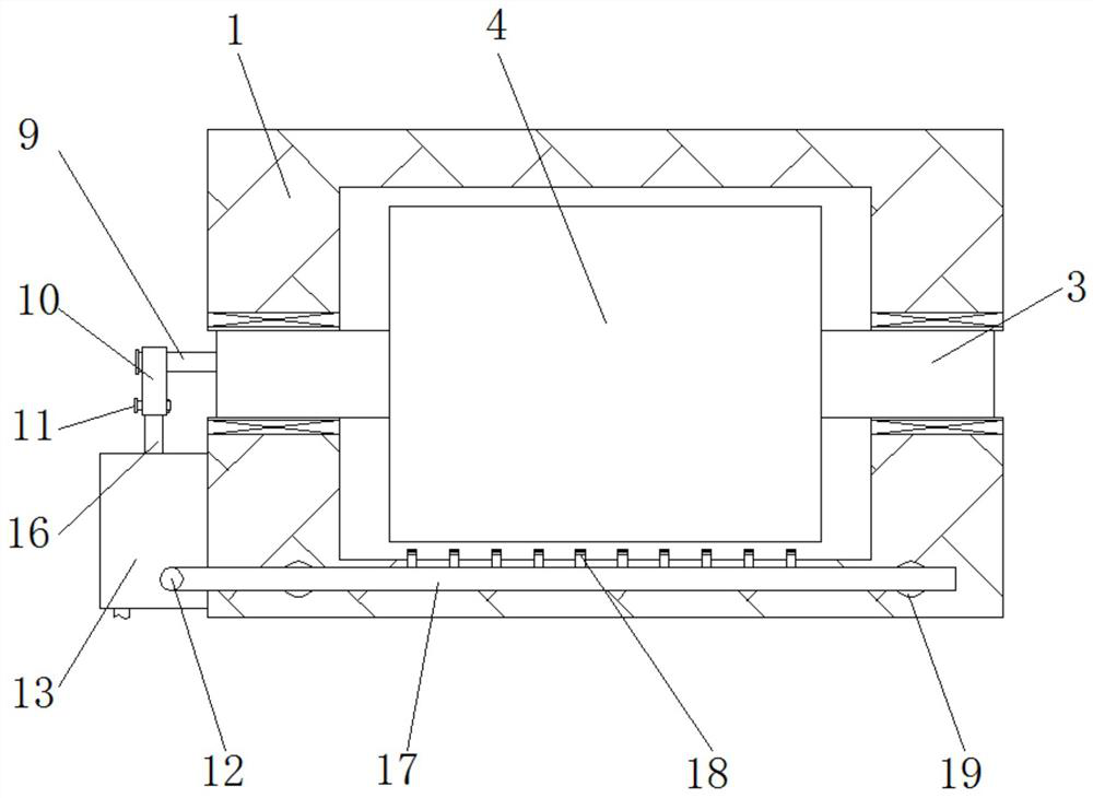 A heavy-duty road roller steel wheel cleaning device for road construction engineering machinery