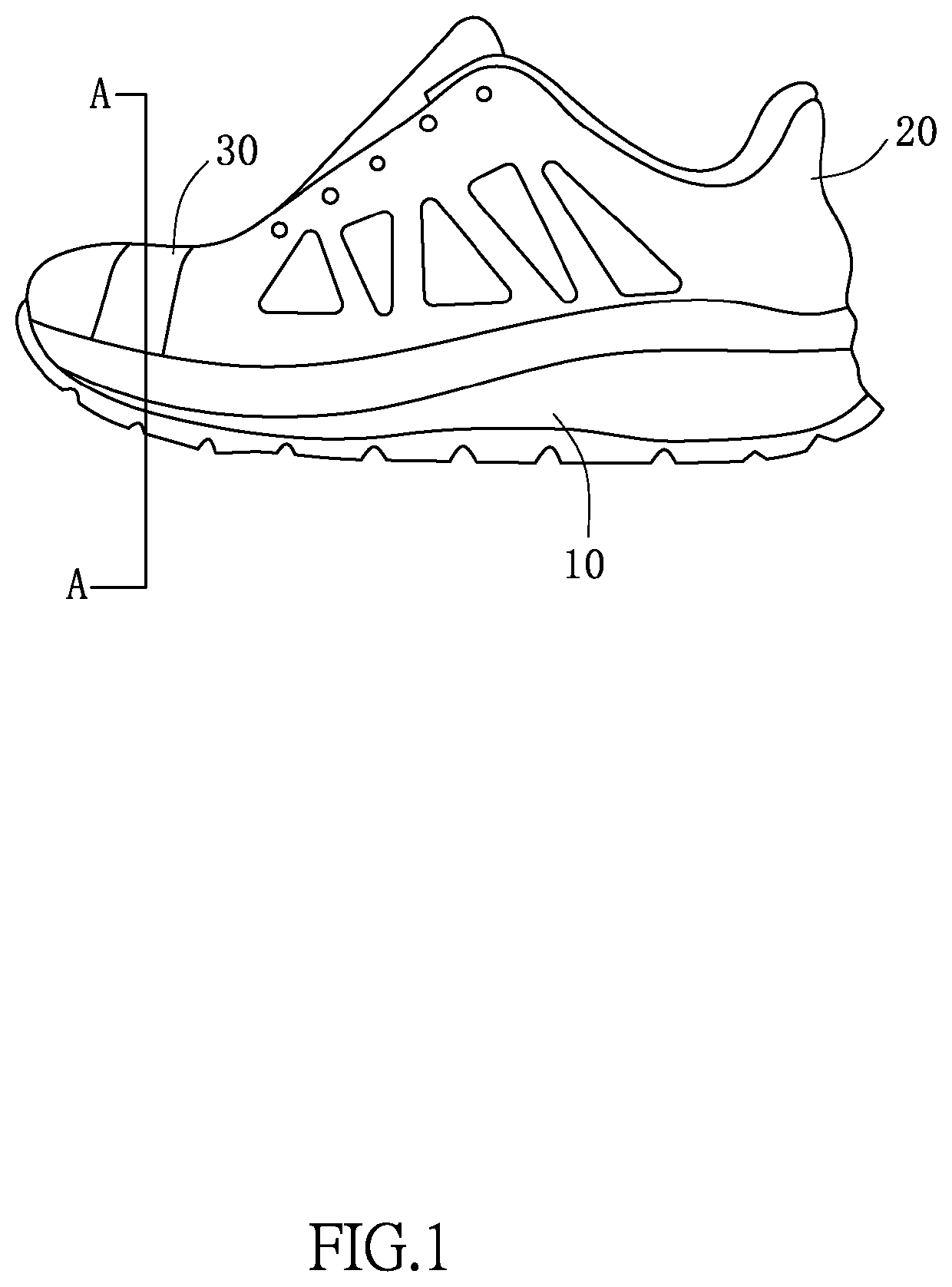 Shoes for massaging the inner side of hallux