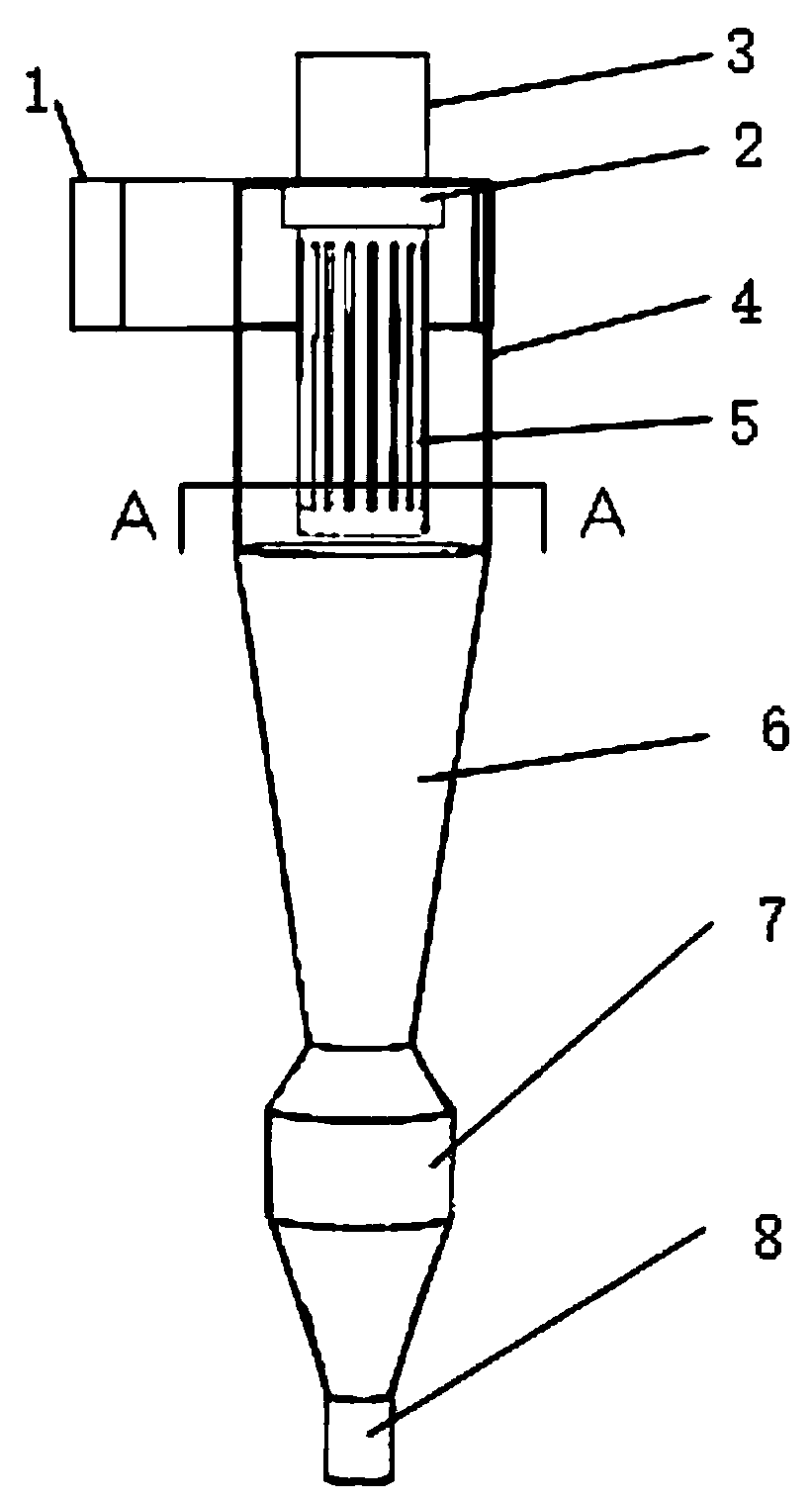 Cyclone separator and separation system suppressing coking on outer wall of riser