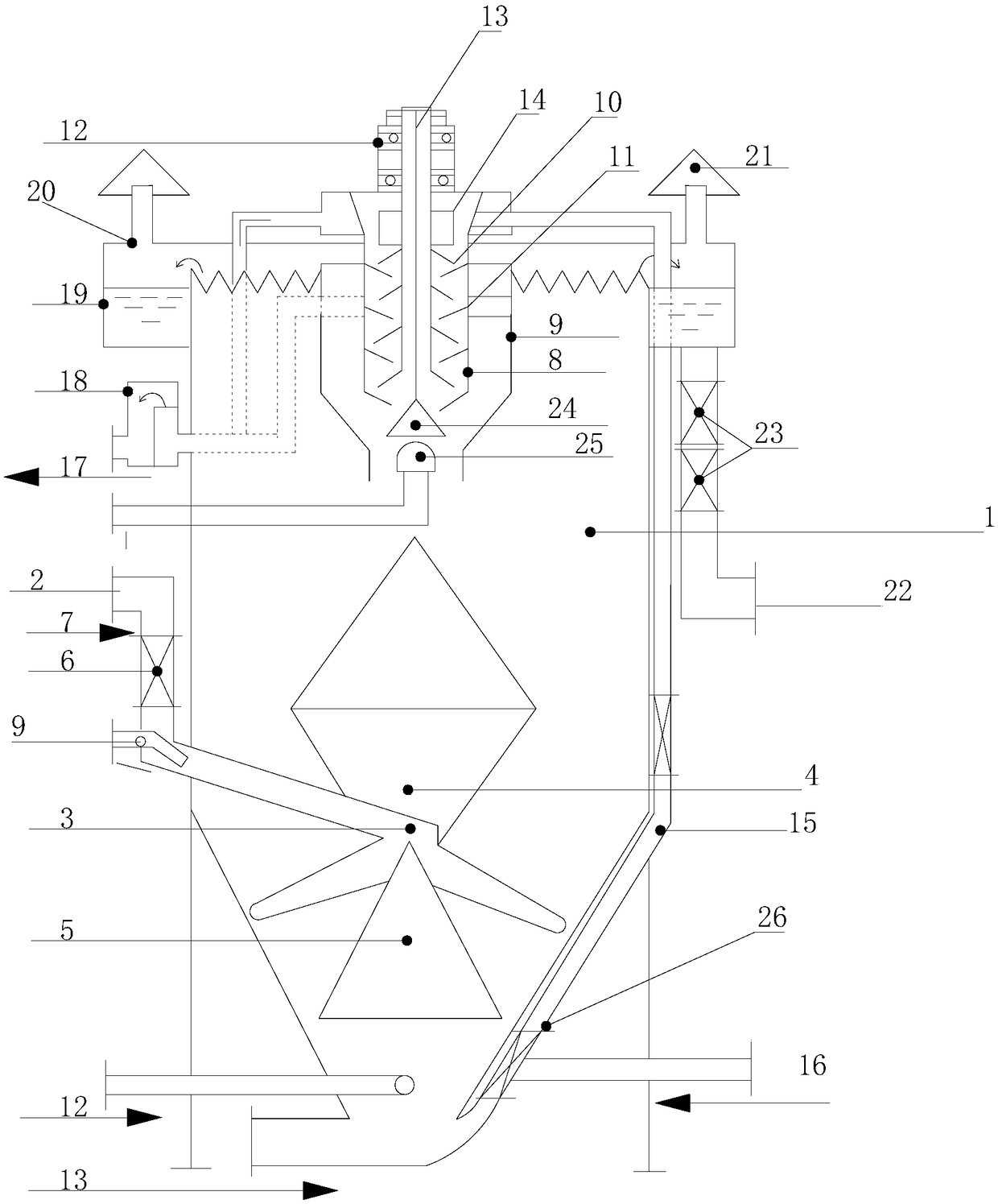 Upflow continuous integral water purification equipment