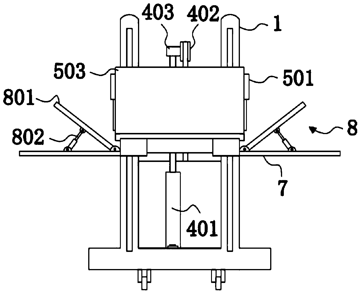 Intelligent AGV carrying forklift with automatic material pushing mechanism