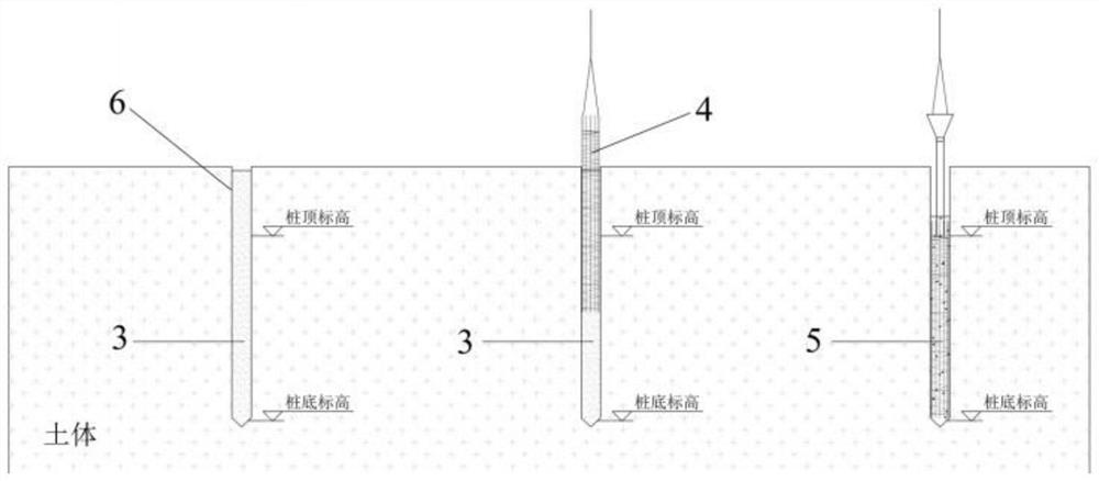 Long spiral cast-in-place pile construction process