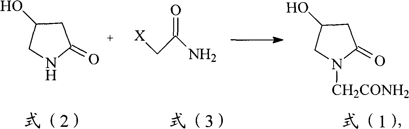 Preparation method of Oxiracetam, product of Oxiracetam and use of product