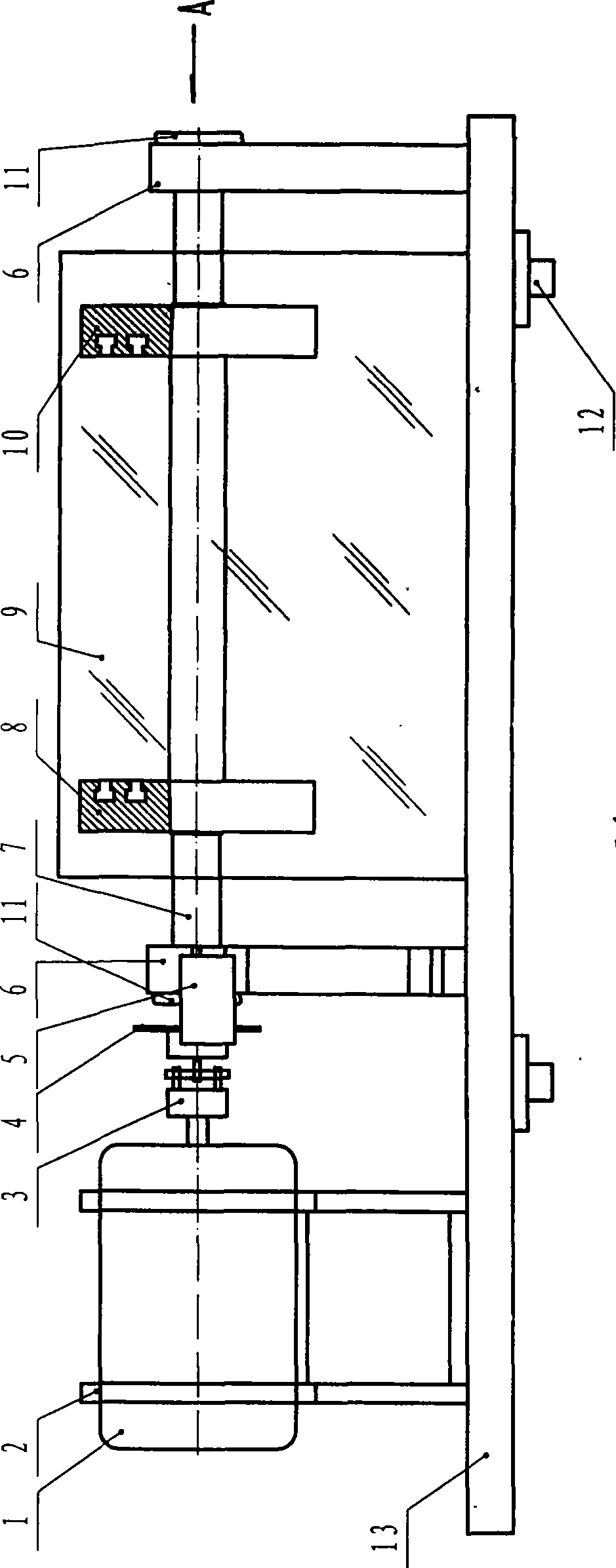 Dynamic balancing test device of rigid double-disk rotor