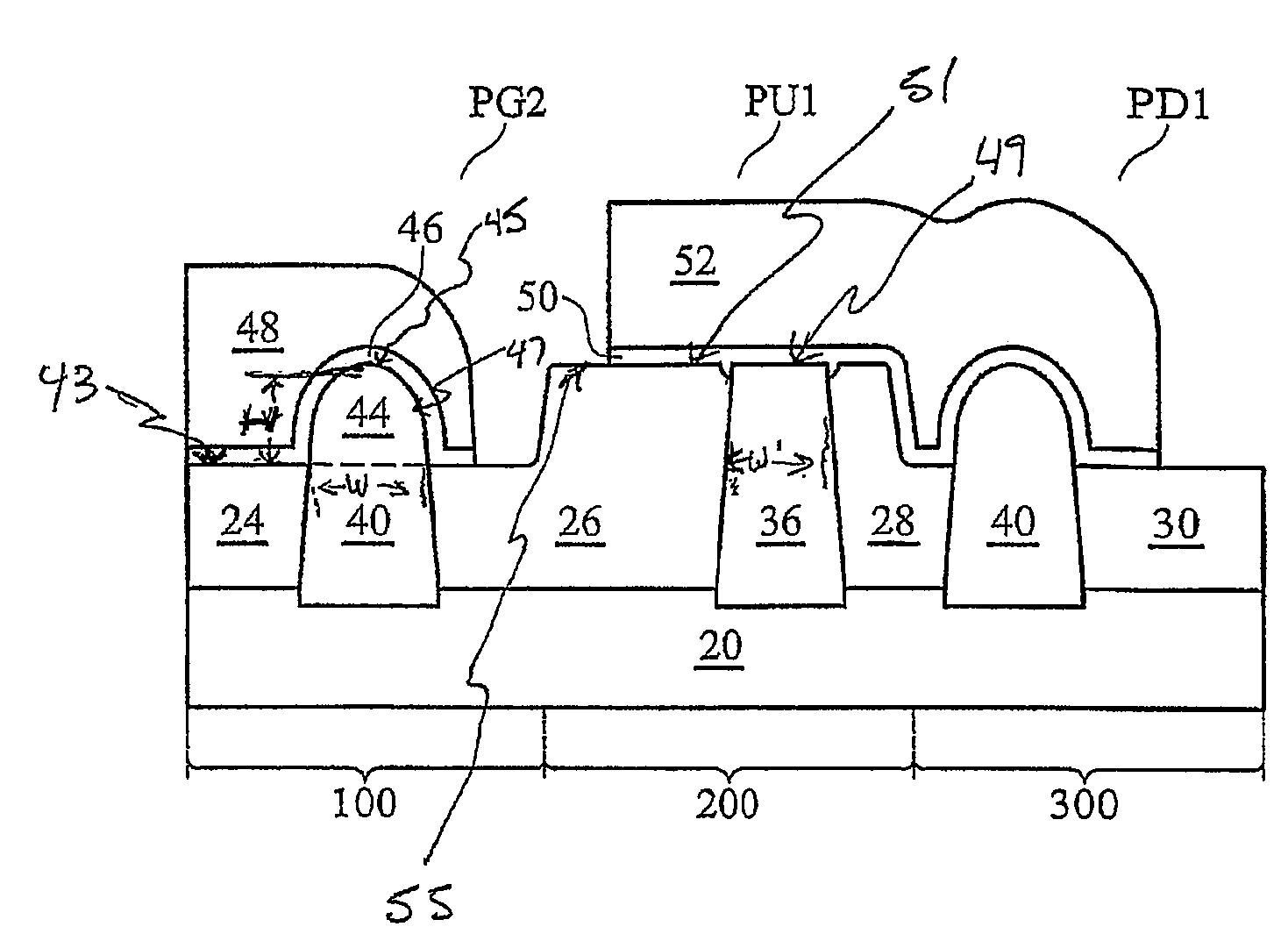 Partial FinFET memory cell