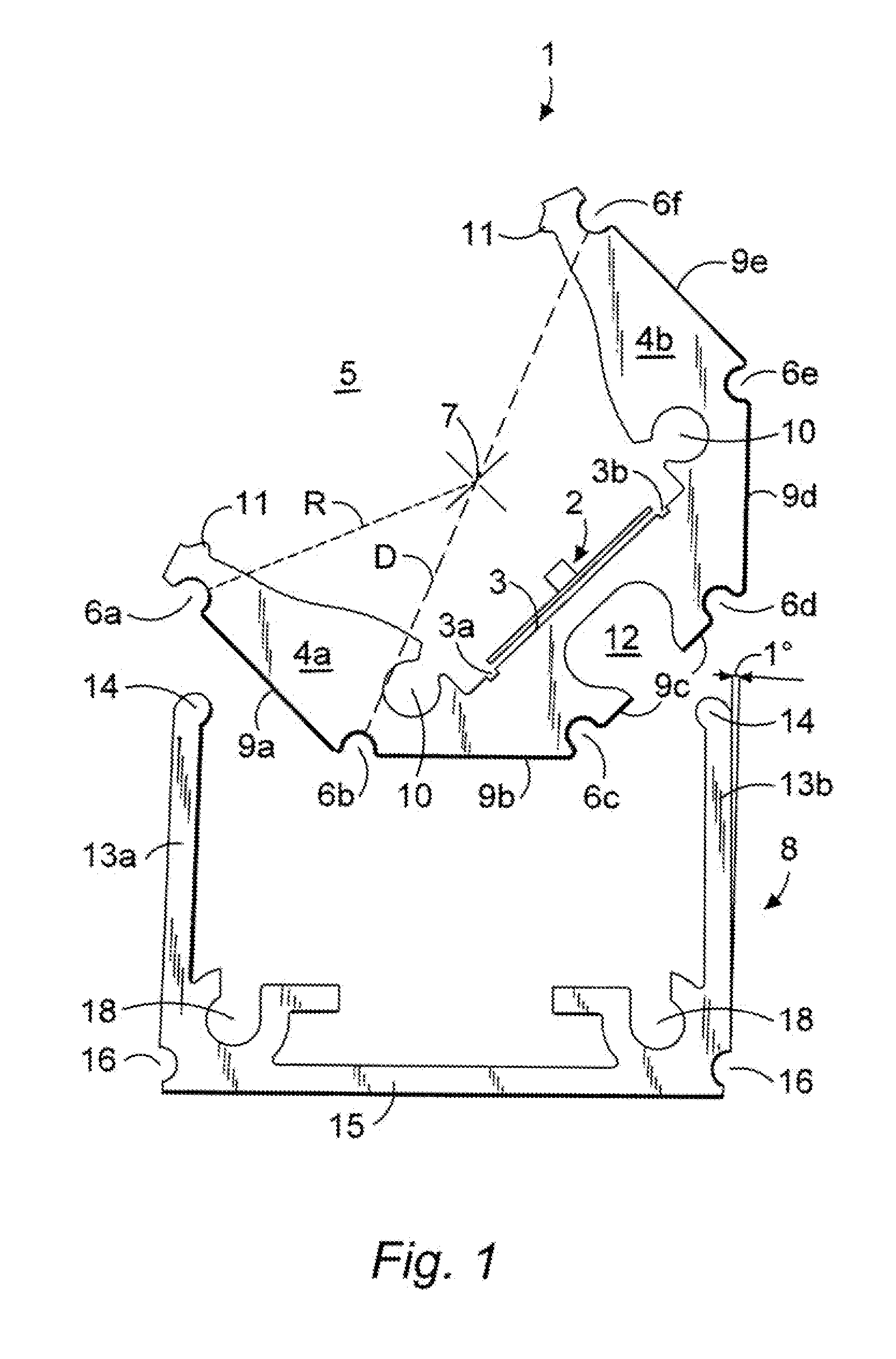 Mounting rail for a lamp