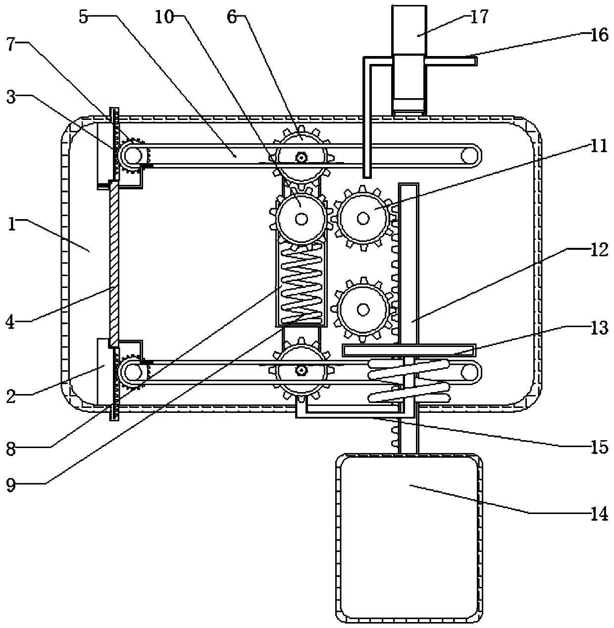 Device for automatically controlling cleaning of dust removal net by utilizing ventilation pressure