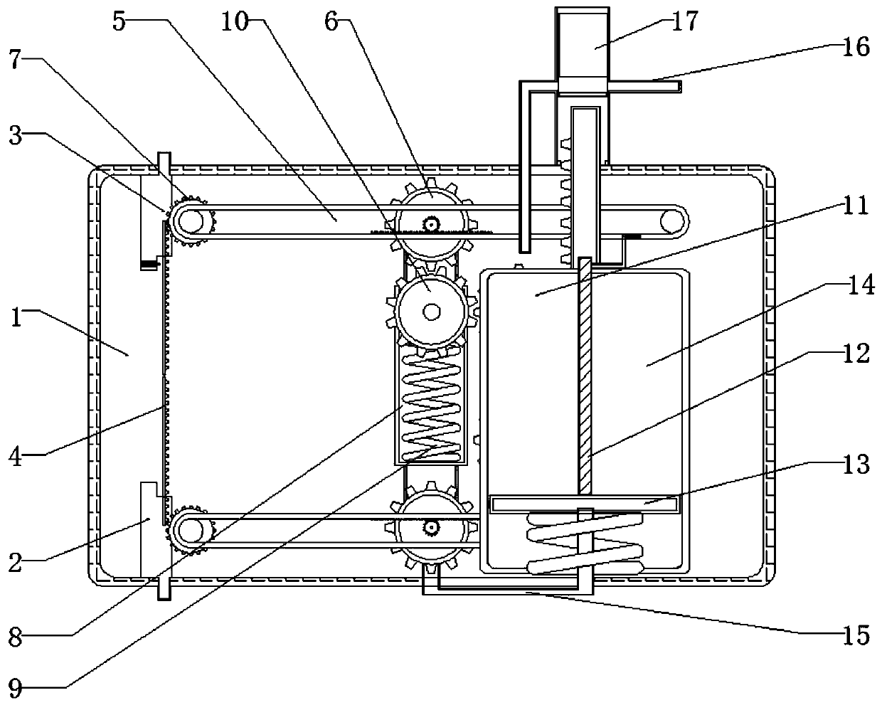 Device for automatically controlling cleaning of dust removal net by utilizing ventilation pressure