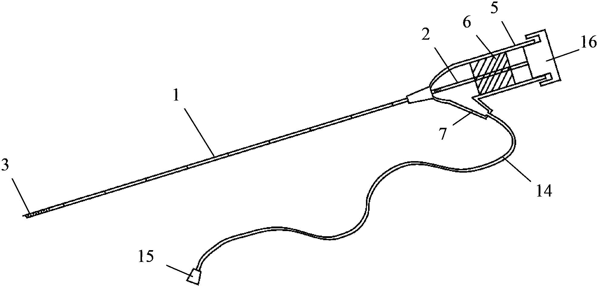 Anti-breaking nerve block indwelling catheter needle