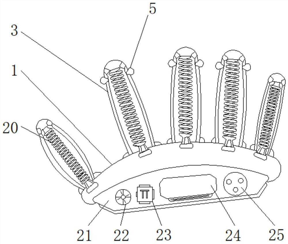 Hand rehabilitation device used for hand spasm patient after cerebral stroke