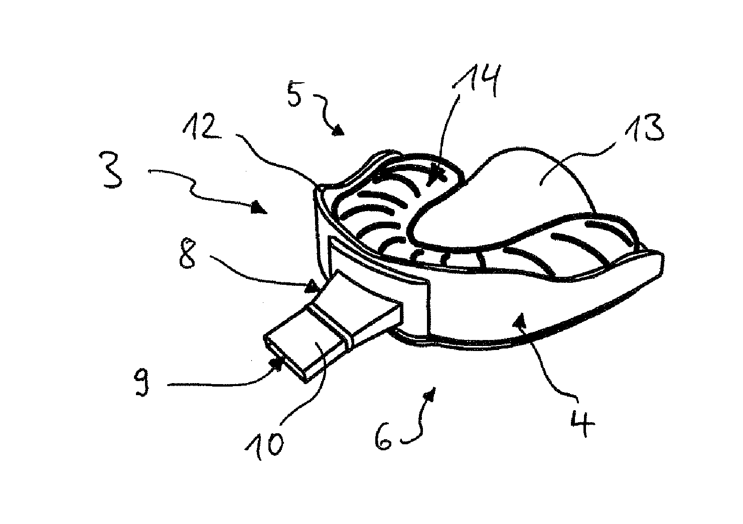 Impression tray, and method for capturing structures, arrangements or shapes, in particular in the mouth or human body