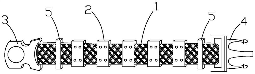 A kind of manufacturing method of braided belt for police use