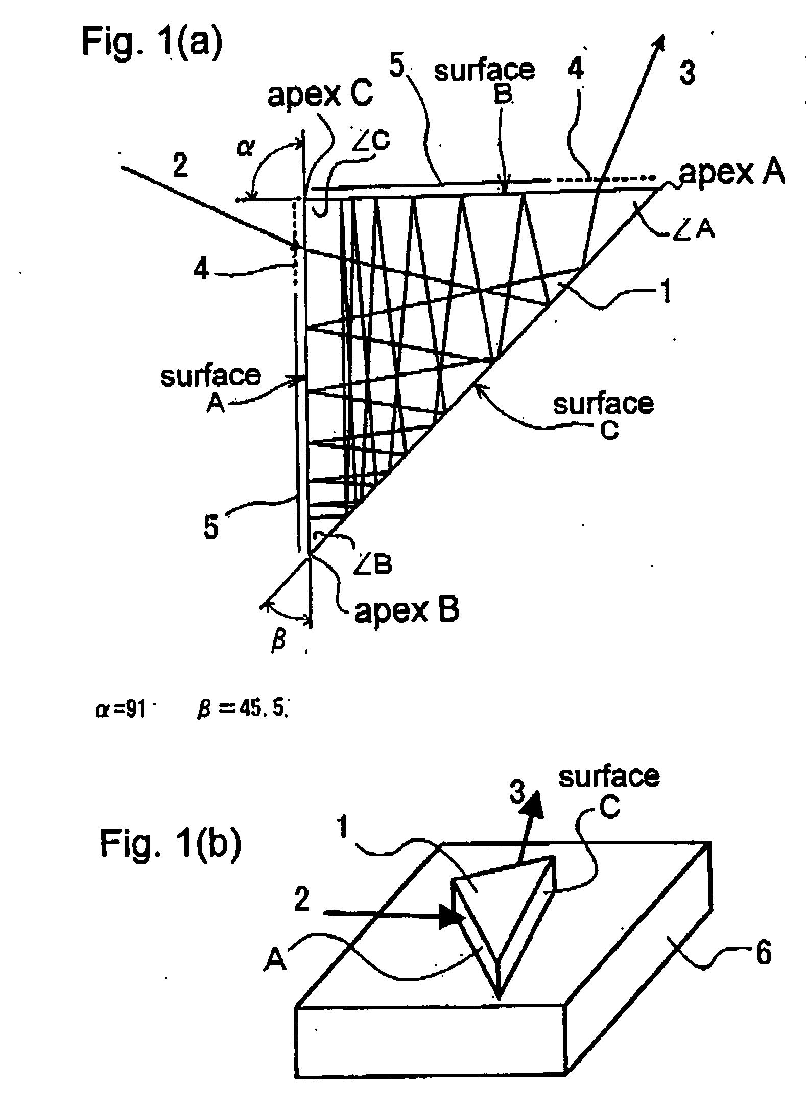 Slab type solid-state laser medium and slab type nonlinear optical medium each using light path formed by multiple reflection caused by three reflecting surfaces