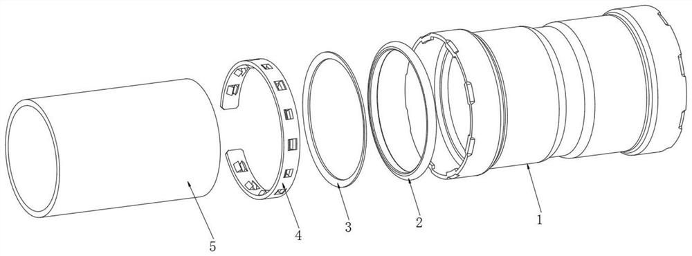 Thick-wall clamping and pressing type pipe fitting