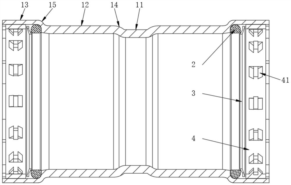 Thick-wall clamping and pressing type pipe fitting