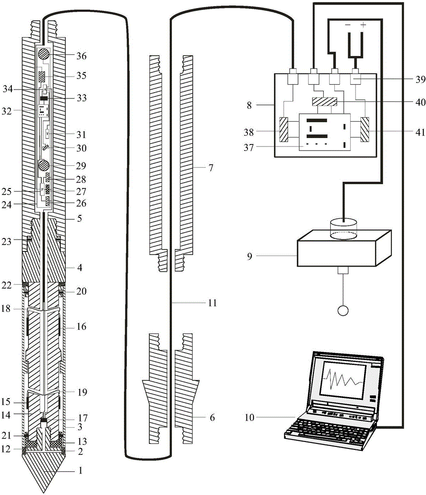 Multi-functional digital seismic wave hole pressure static sounding testing system