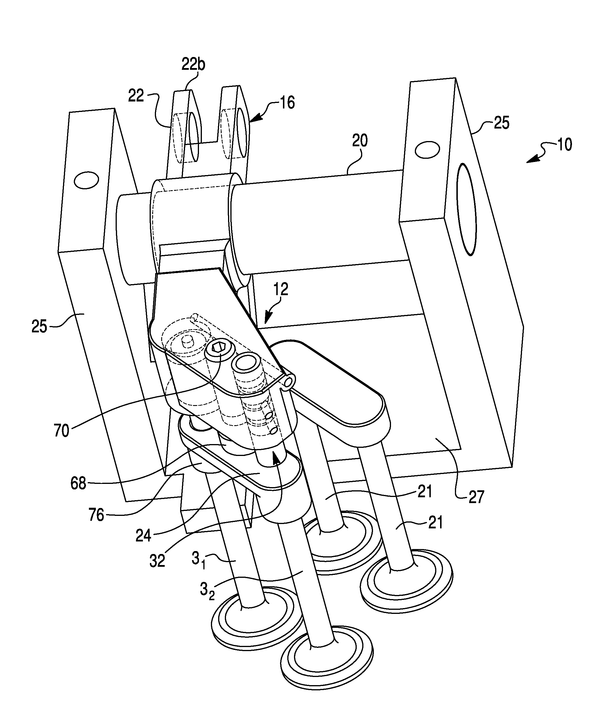 Compression-release engine brake system for lost motion rocker arm assembly and method of operation thereof