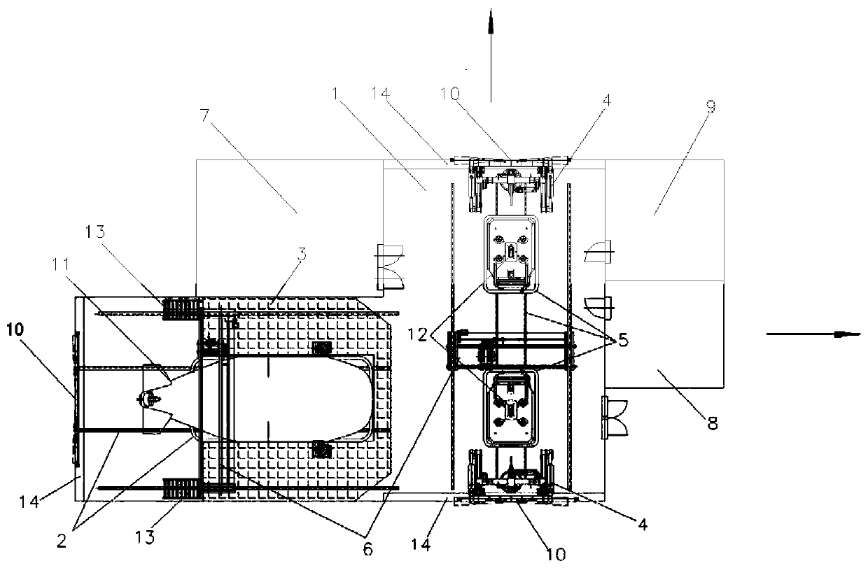 Maintenance system for multiple underwater vehicles on ship