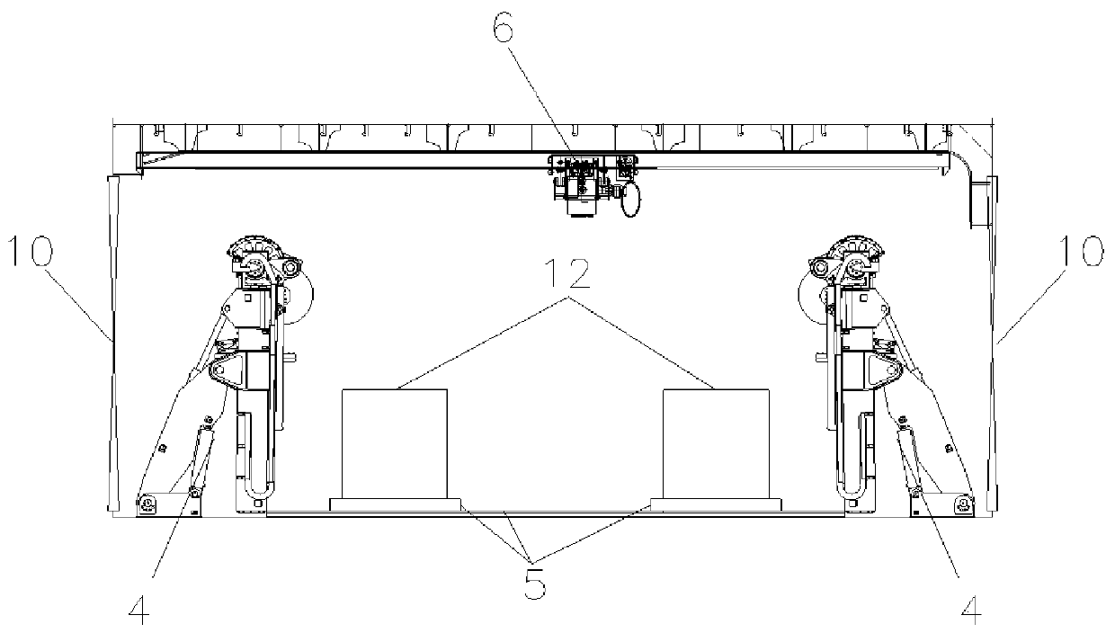 Maintenance system for multiple underwater vehicles on ship