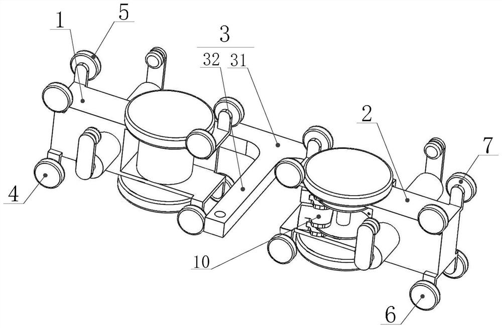 Walking device of rail car