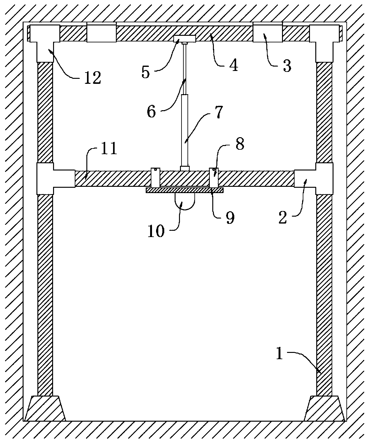 Roadway supporting top layer subsidence early warning device