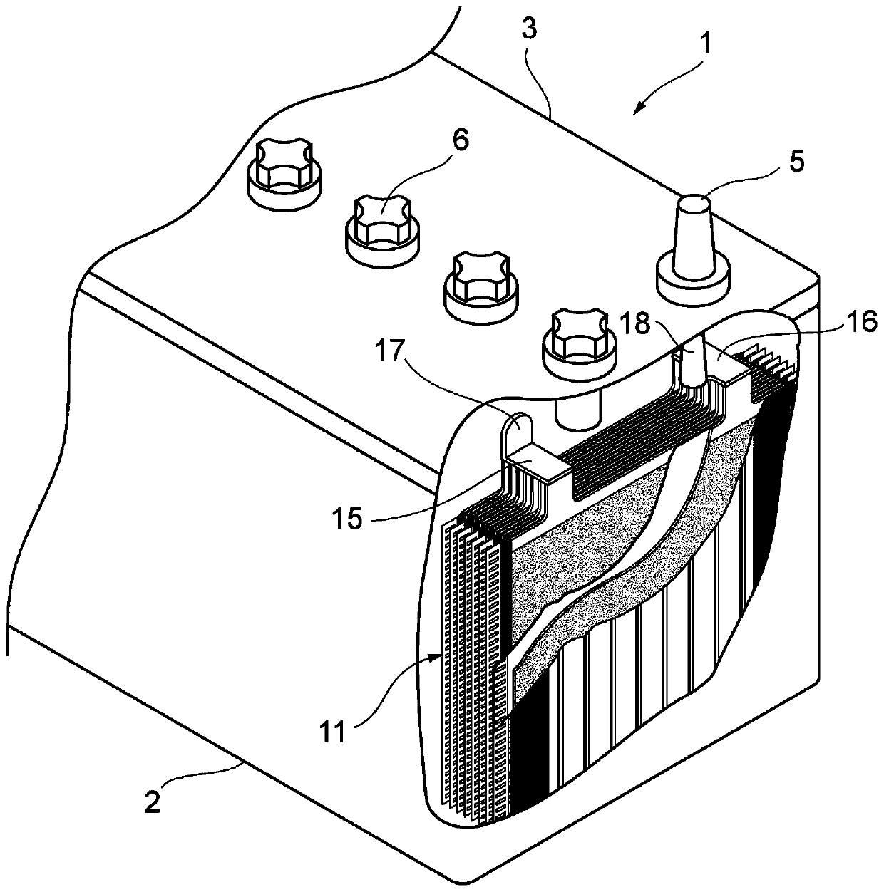 Lead acid storage battery