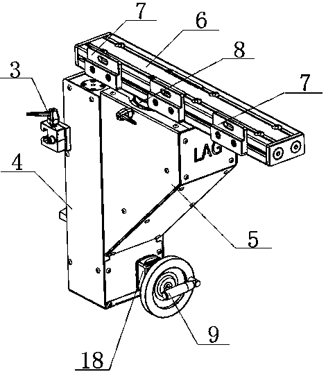 Rotatable sliding front supporting device for bending machine