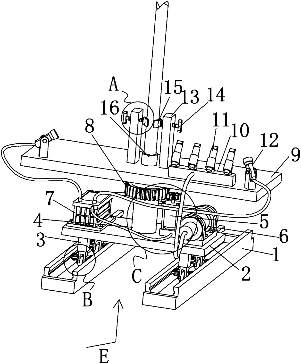 Moving mechanism of professional teaching display device for environmental art design