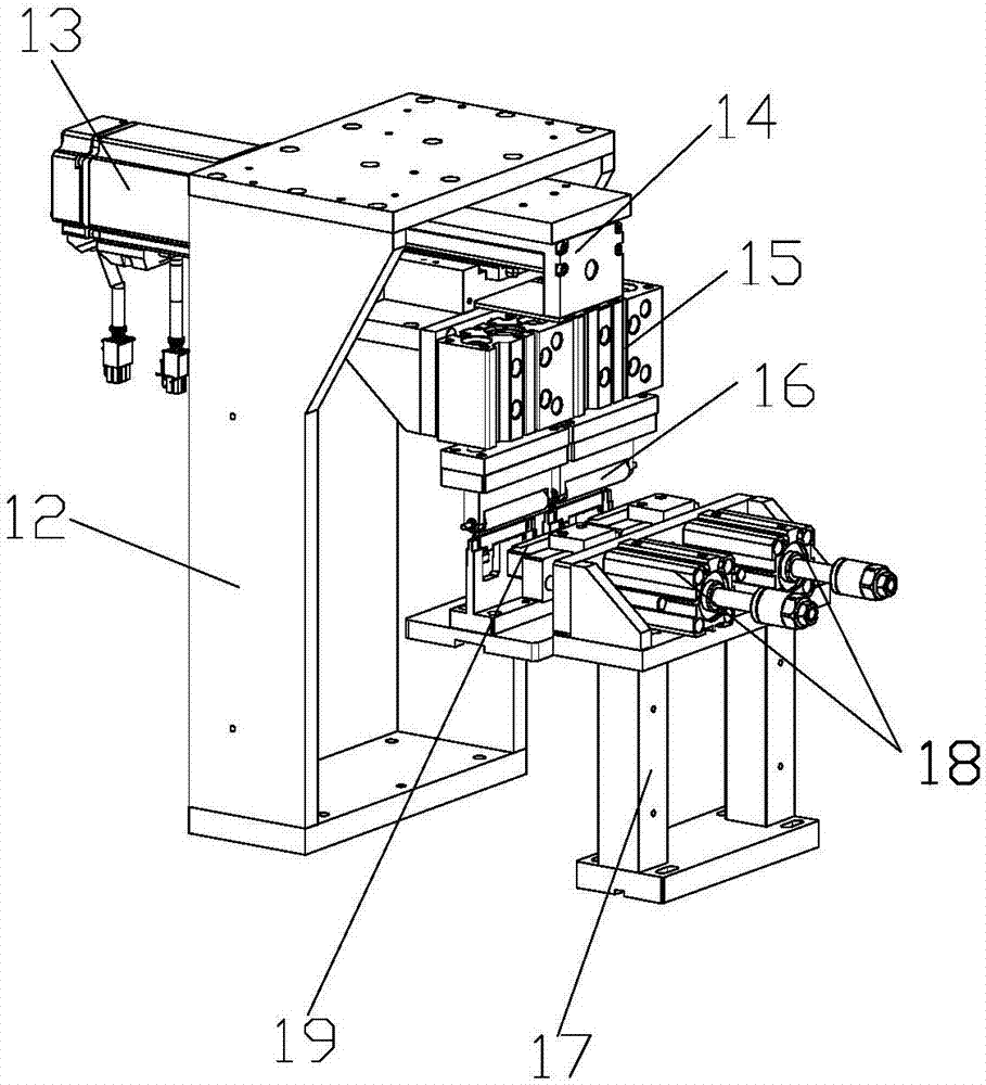 Automatic mounting and bending forming machine of emitting sheet