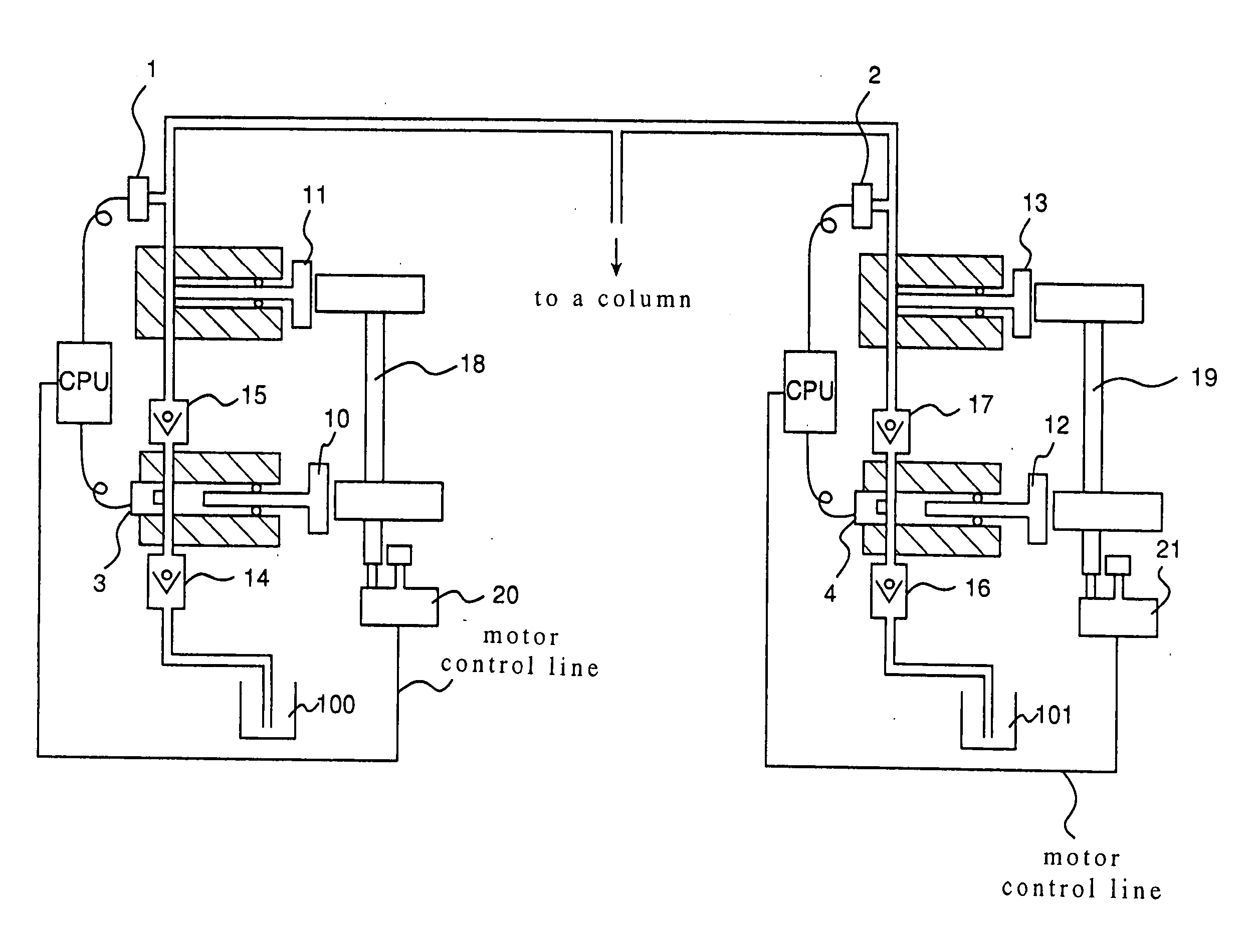 Gradient liquid feed pump system, and liquid chromatograph