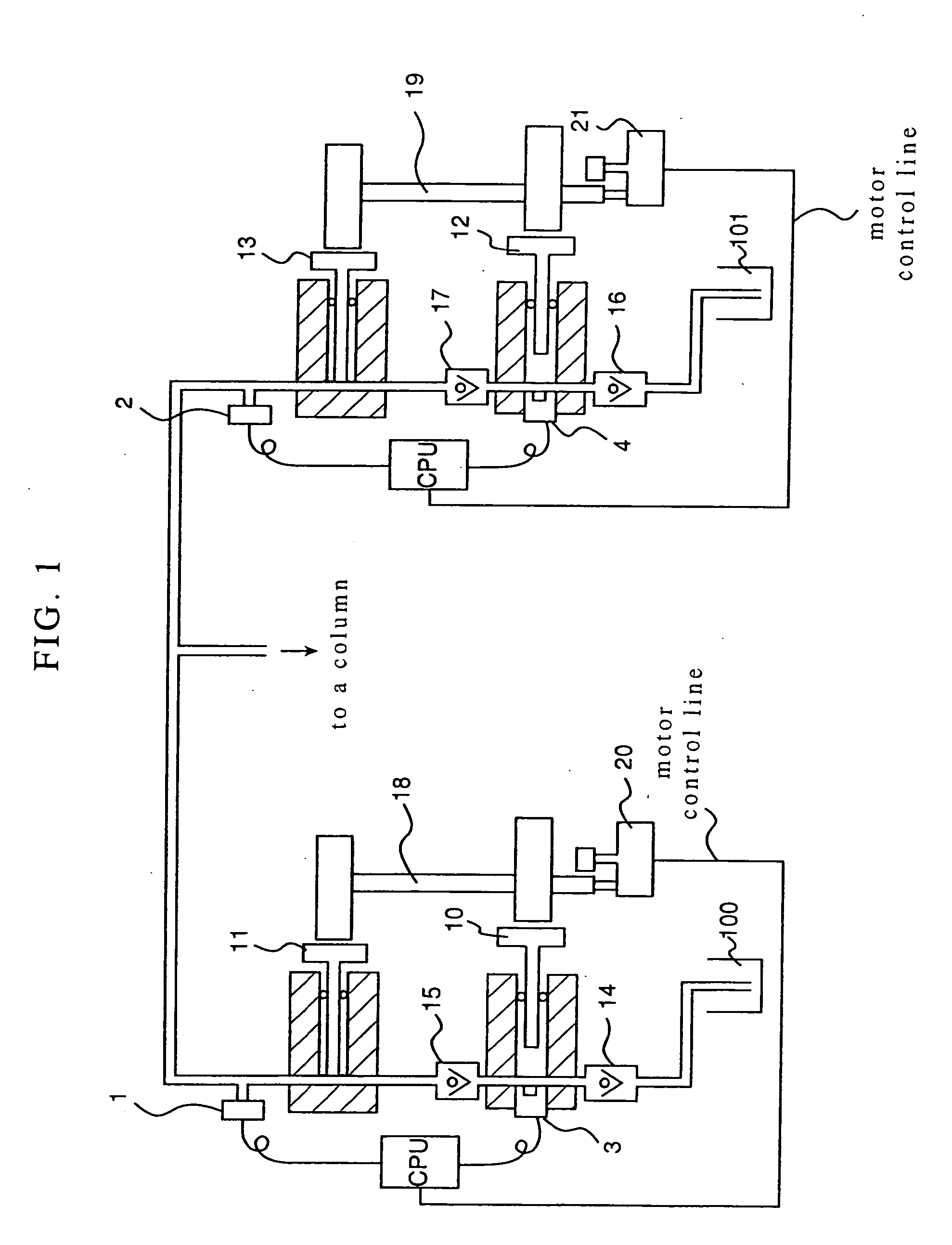 Gradient liquid feed pump system, and liquid chromatograph