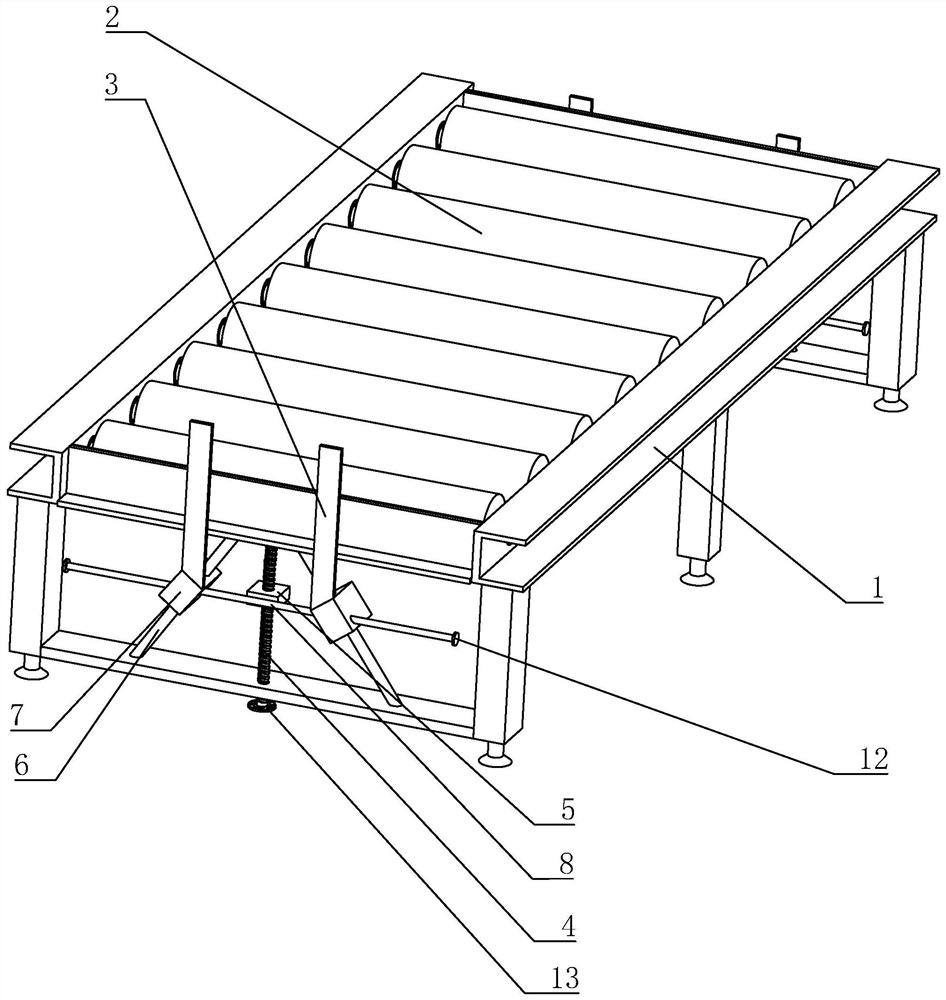 Protection type unpowered roller conveying line