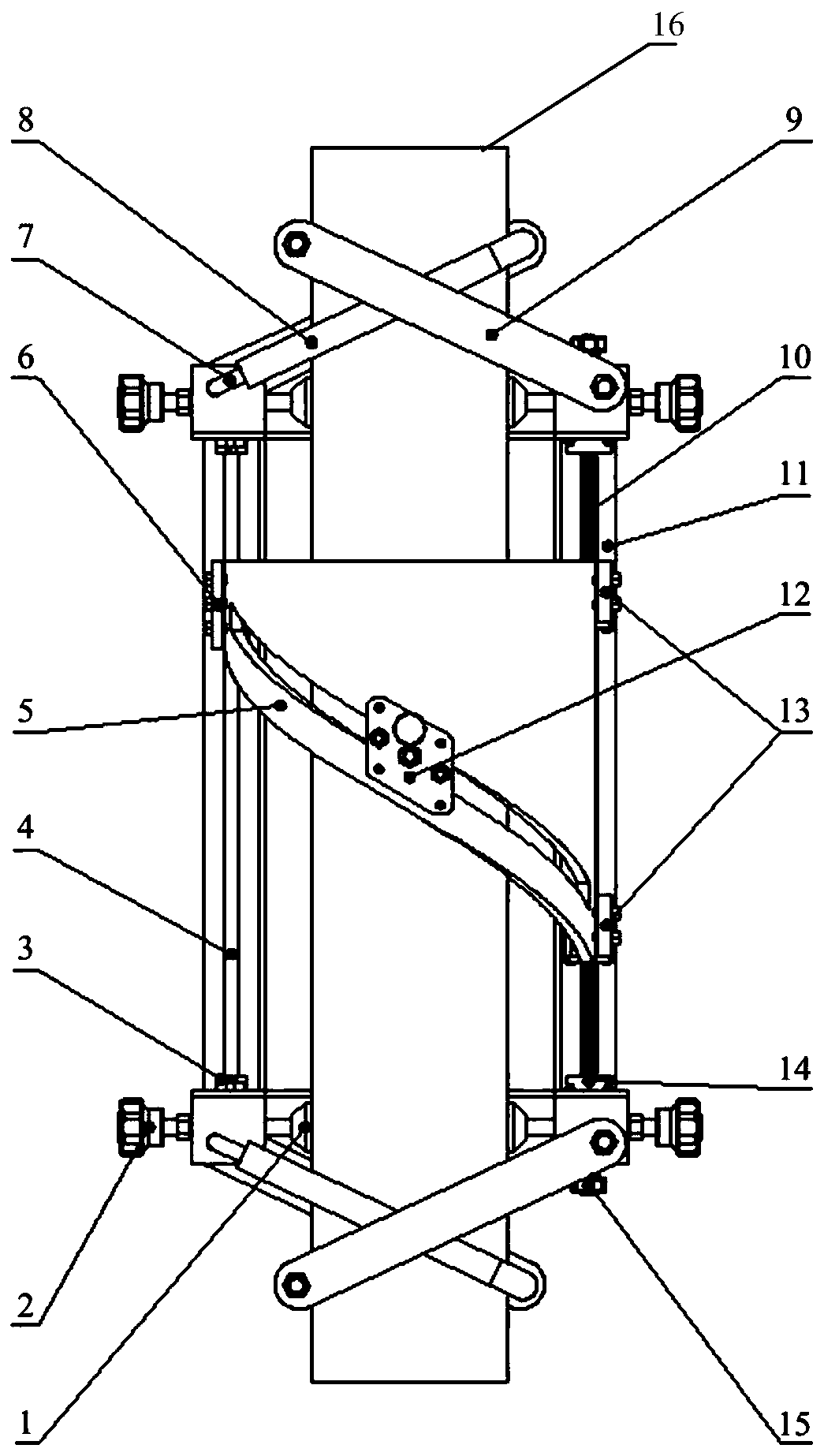 A hanging rubber tapping device and a mechanized rubber tapping method