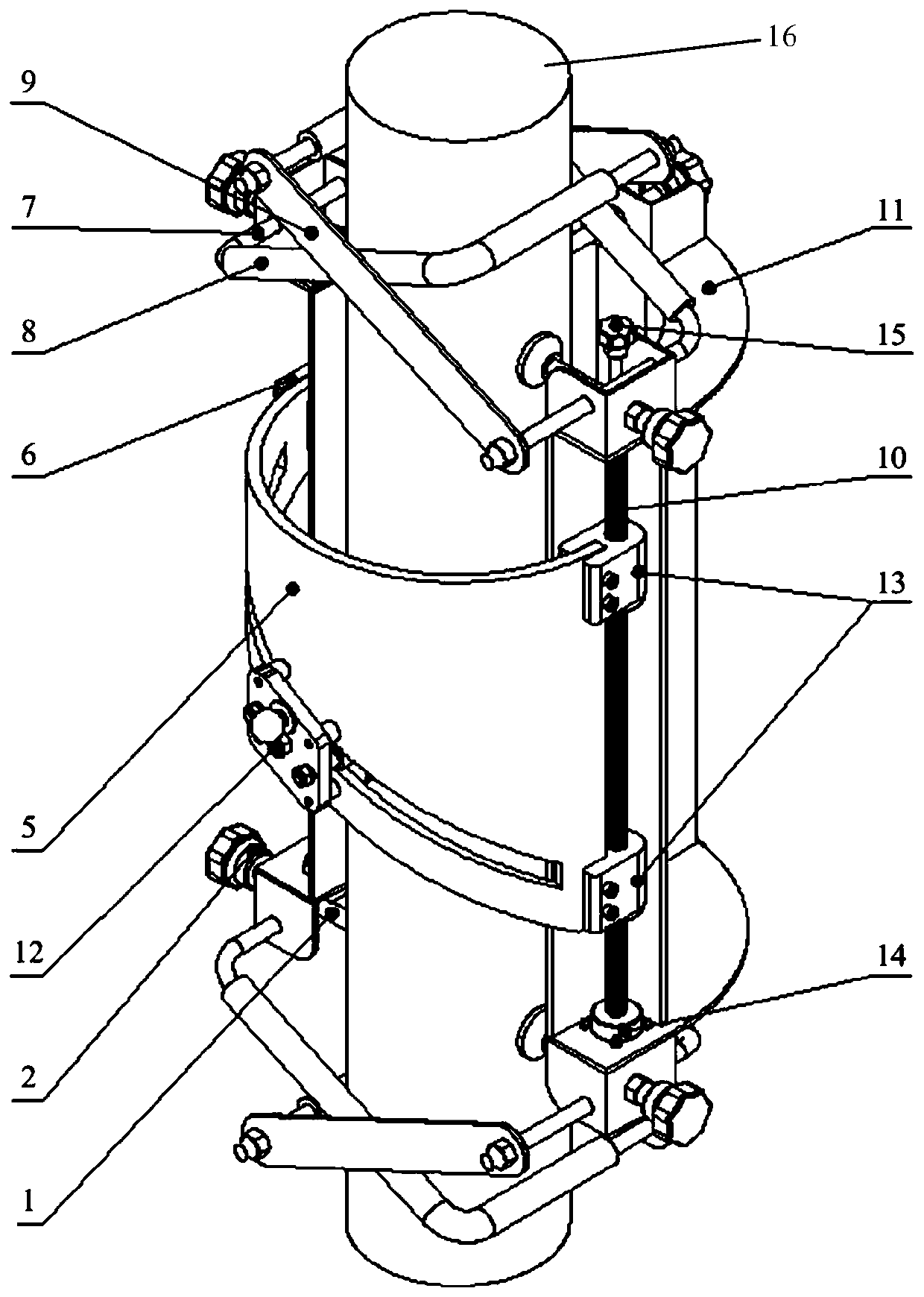 A hanging rubber tapping device and a mechanized rubber tapping method