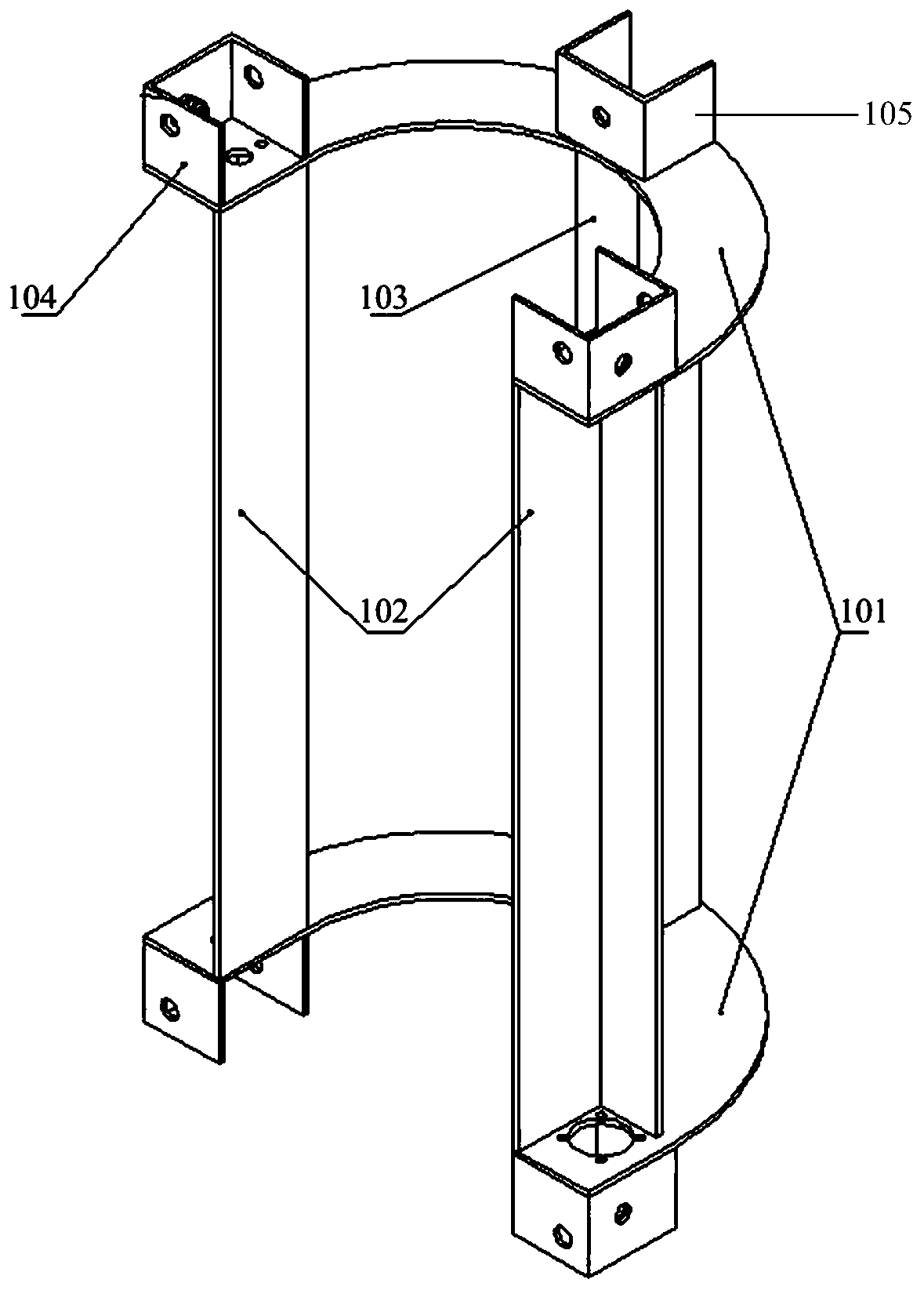 A hanging rubber tapping device and a mechanized rubber tapping method