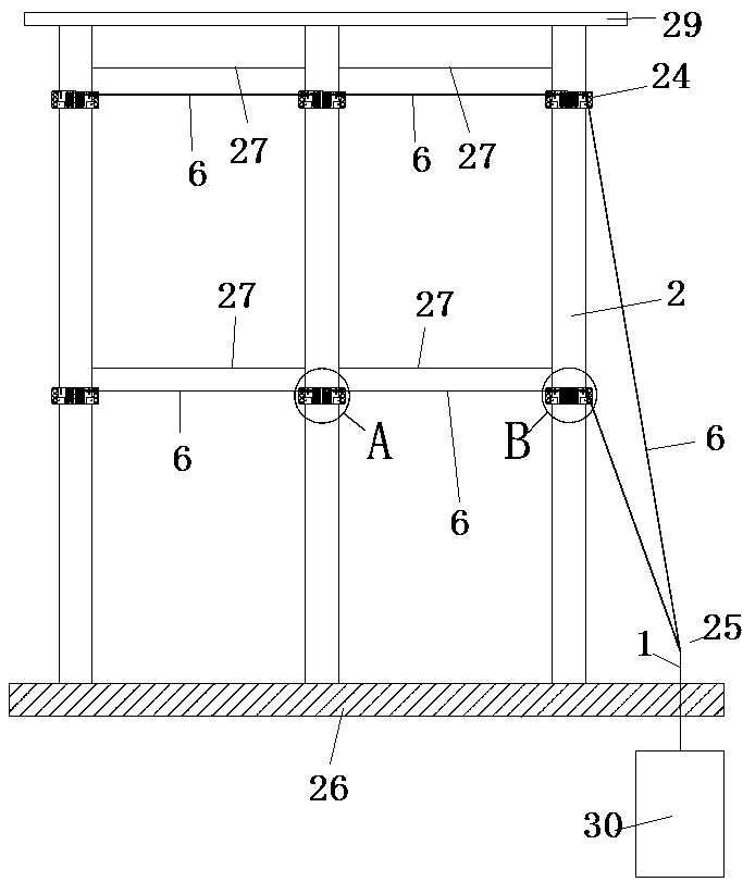 A prestressed fixed deflection structure applied to timber frame and its construction method