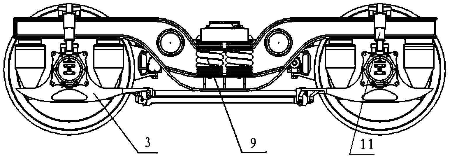 Rapid freight car radial bogie