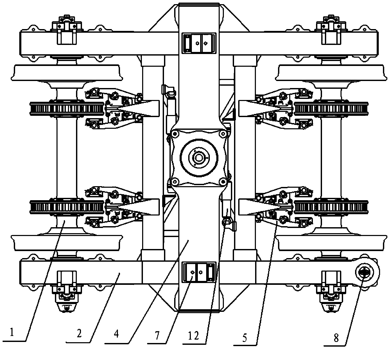 Rapid freight car radial bogie