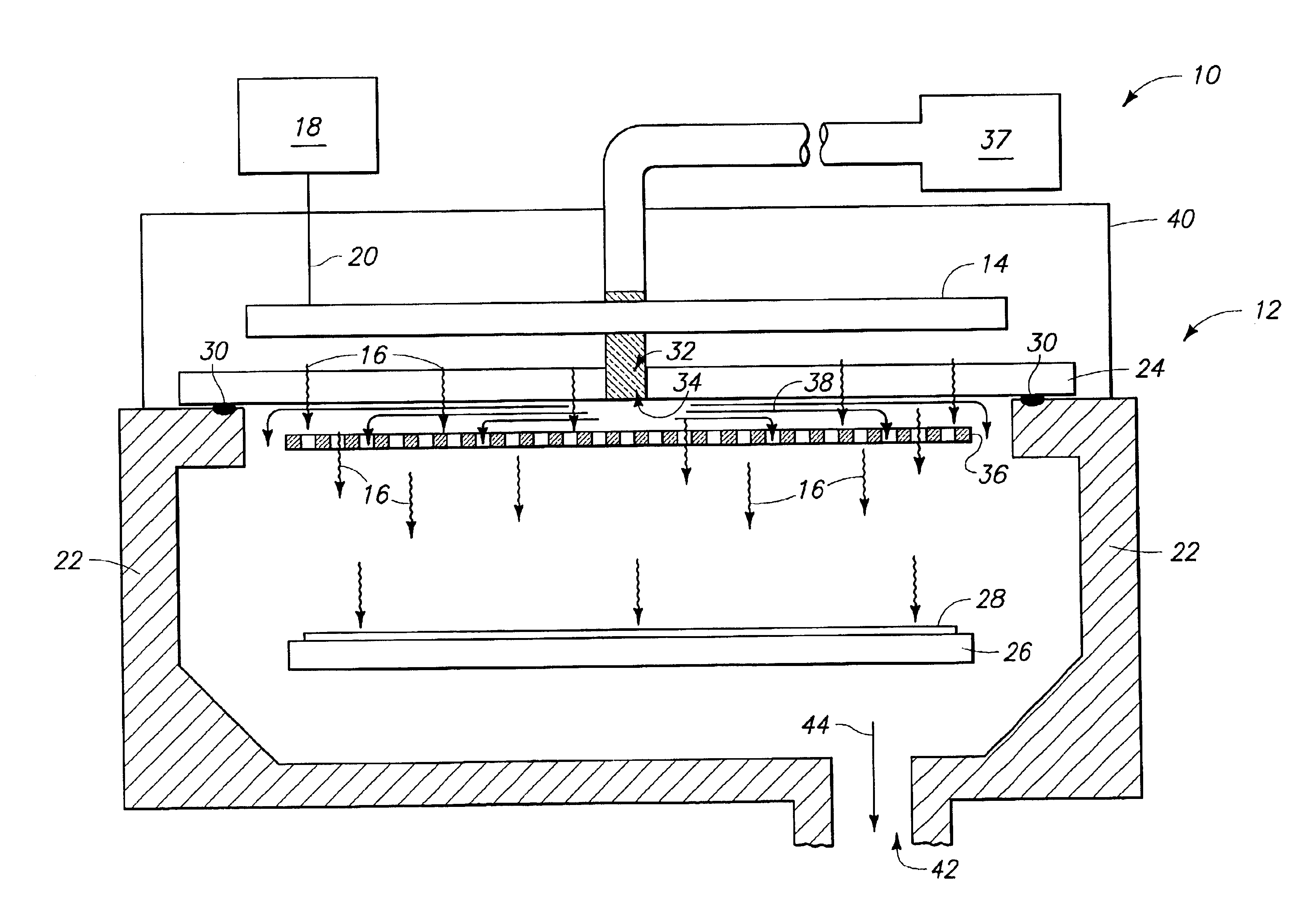 Deposition apparatuses configured for utilizing phased microwave radiation