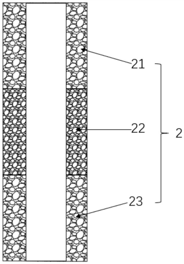 Storage and permeation device suitable for fruit tree root water and fertilizer application