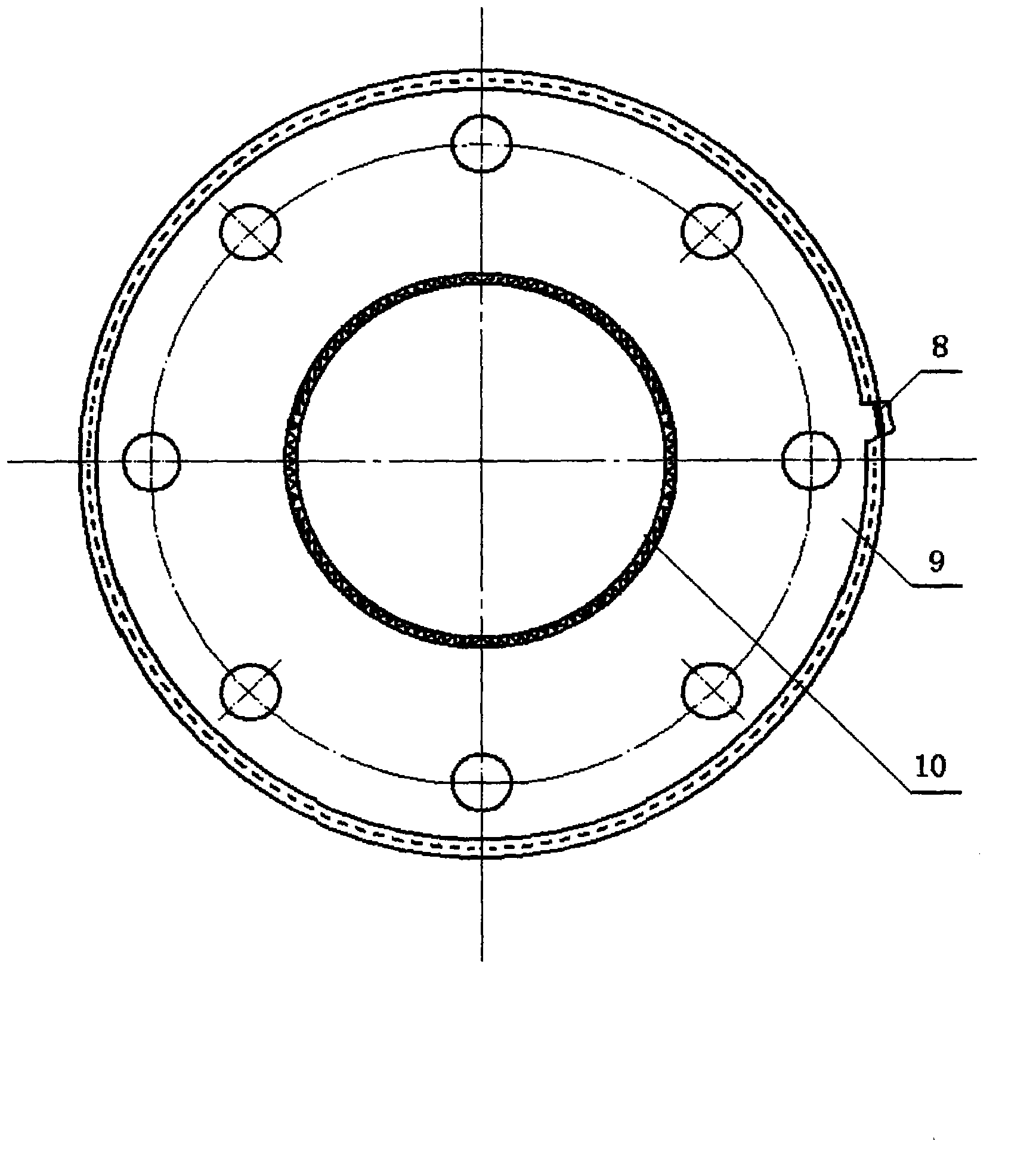 Perforated annular positioning flow choking device