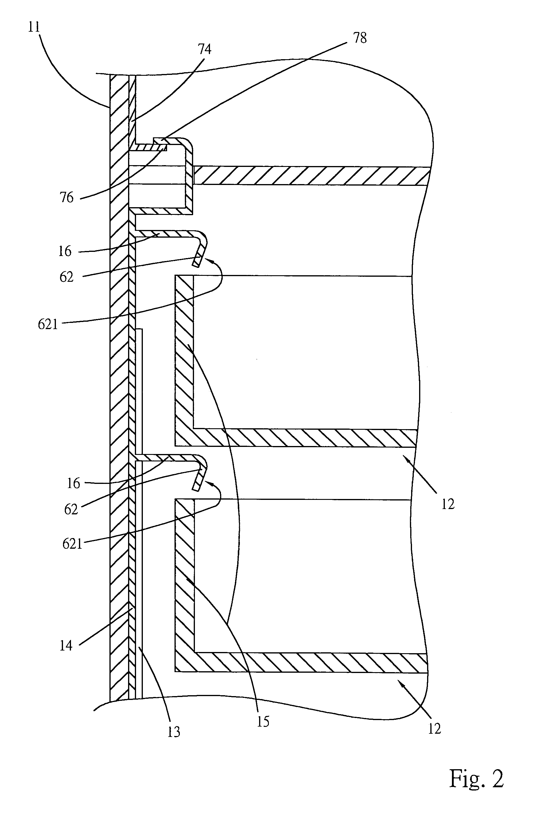 Drawer locking apparatus of a cabinet