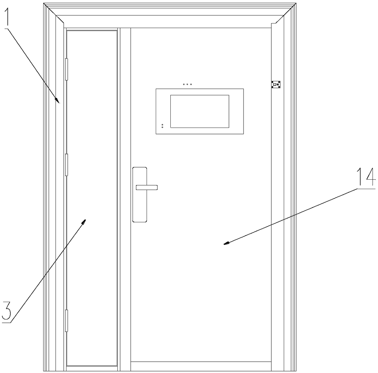 A single-door integrated intelligent express cabinet