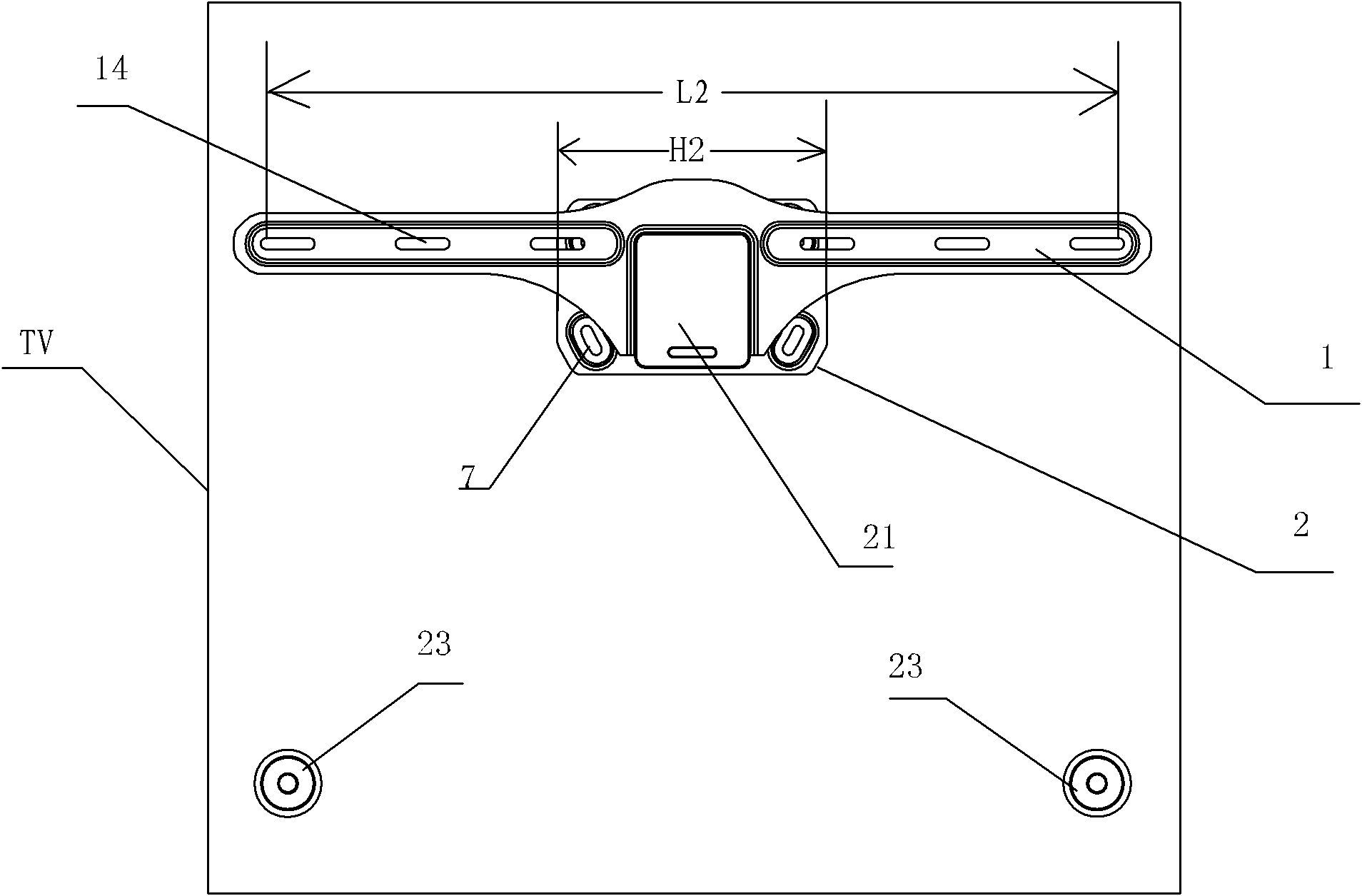 Single fulcrum panel television bracket