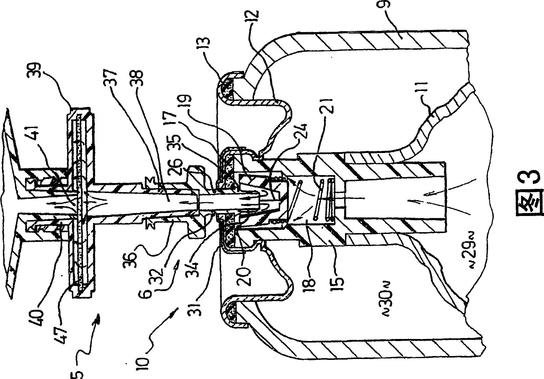 Device and procedure for the extemporaneous preparation of an individual quantity of sterile liquid