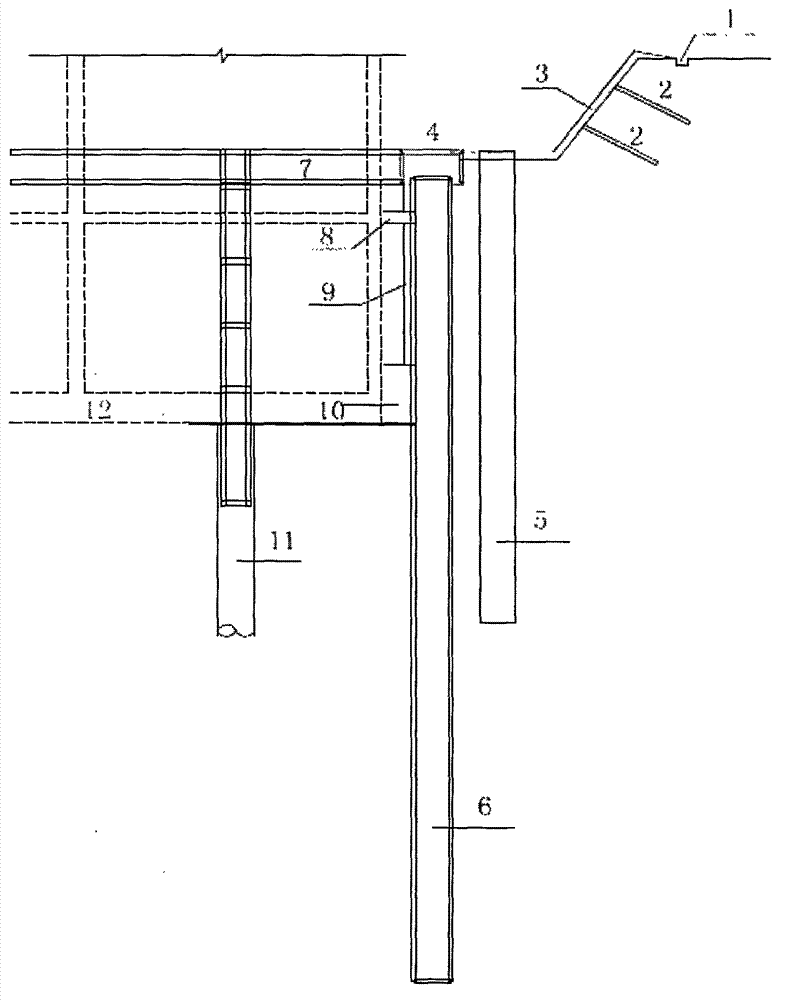 Ring-shaped inner supporting structure used in deep peat soil deep foundation pit